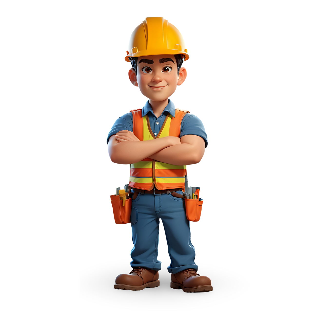 construction, worker, cartoon